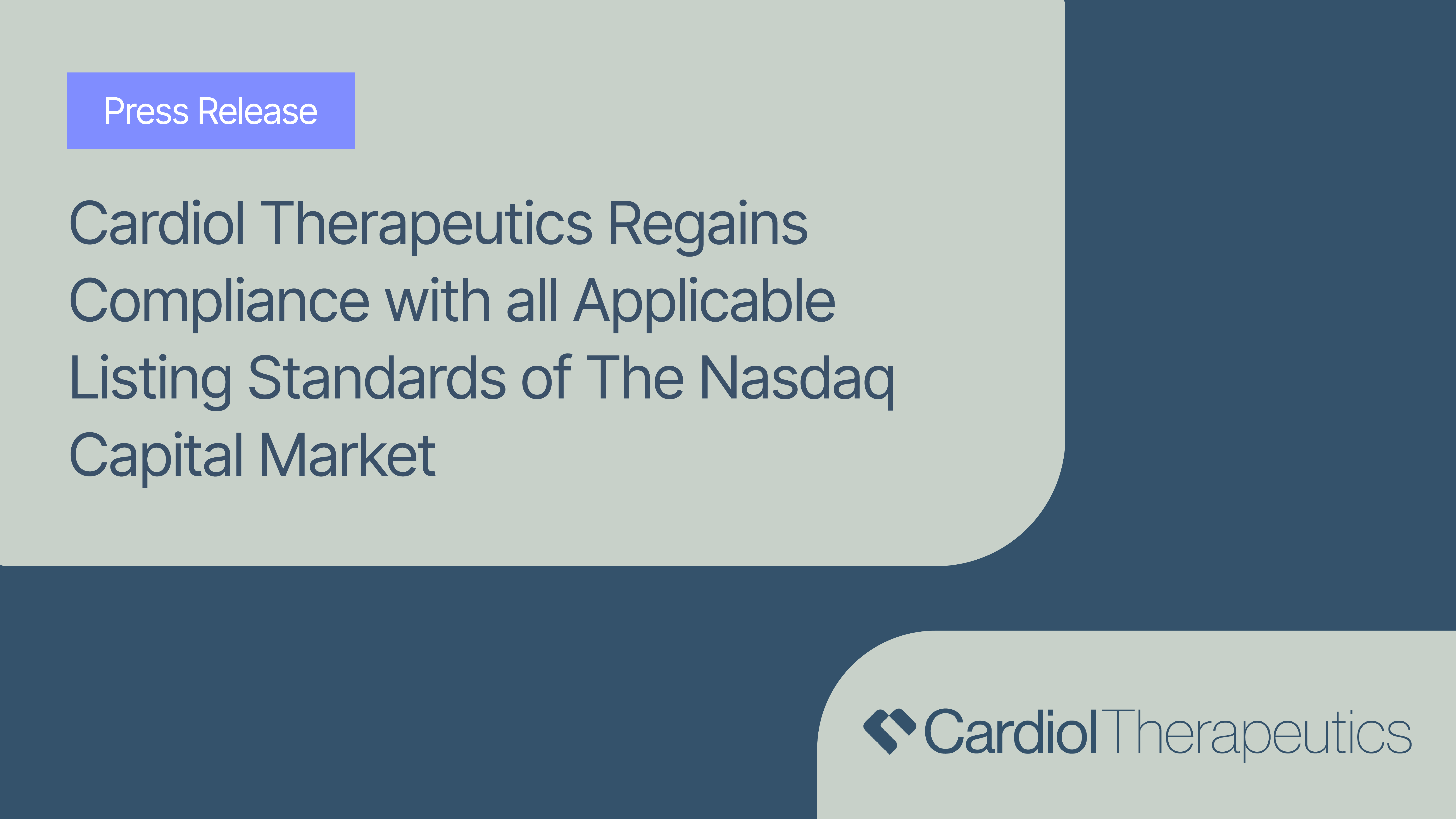 Cardiol Therapeutics Regains Compliance With All Applicable Listing ...